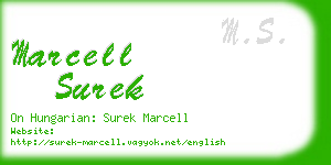 marcell surek business card